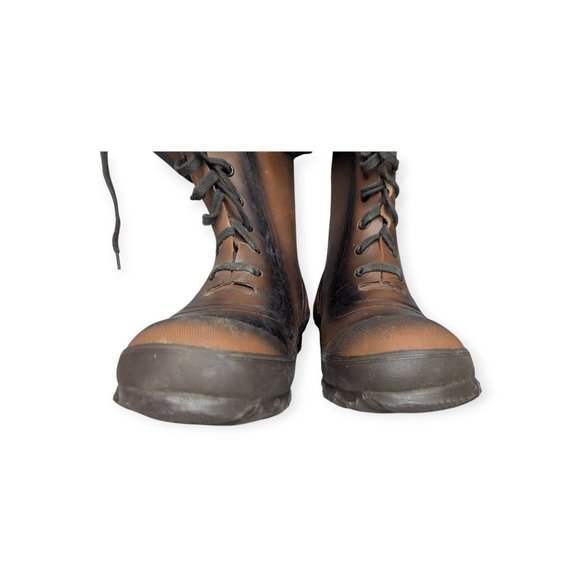 Steel Shank Nesco Deluxe Insulated Tall Work Boots Men's Size 10 Brown & Black - Picture 6 of 11